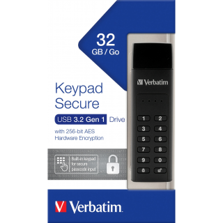 USB 3.2 Stick Verbatim, 32GB, Secure, Keypad, AES-256-Bit 