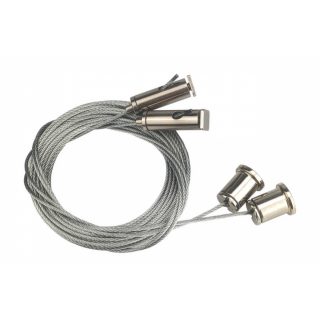 Universal-Aufhängungssatz für 3-Phasen-Schienensystem, Stahlseil, 3m, 2 Stk. 