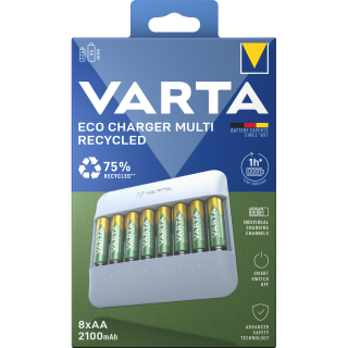 Universal Batterie-Ladegerät VARTA, Eco Charger Multi, 8x Mignon (AA) 