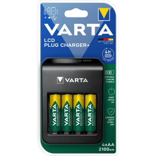 Universal Batterie-Ladegerät VARTA, LCD Plug Charger+, USB, 4x Mignon 