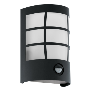 Wandleuchte EGLO "Cerno 1", LED, E27, 1x4,9W, Stahl verzinkt/Glas, schwarz/weiß 
