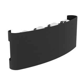 Wandleuchte EGLO "Cosolenzo-E", LED, Alu/Kunststoff, schwarz-struktur/milky 