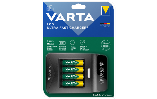 Akku NiMH, Universal Schnellladegerät VARTA, LCD Charger+ 