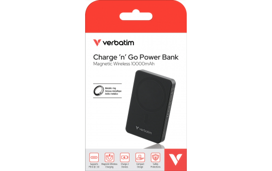 Akku Powerbank Verbatim, 10.000mAh, schwarz 