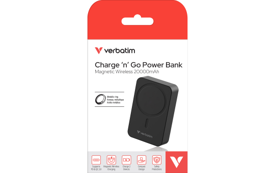 Akku Powerbank Verbatim, 20.000mAh, schwarz 