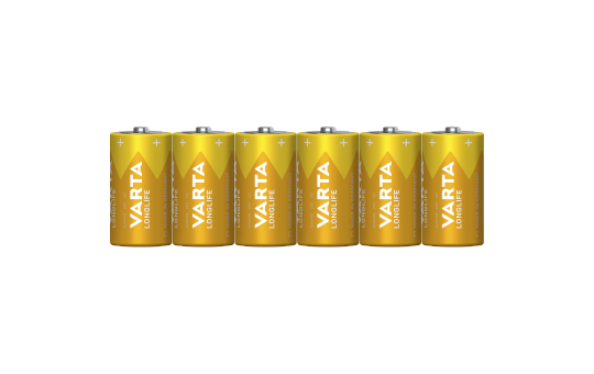 Baby-Batterie VARTA "Longlife", Alkaline, Typ C, LR14, 1,5V, 6er Pack 