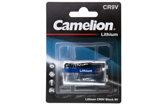 Block-Batterie Camelion Lithium, 9V, Typ CR9V, 1.200mAh, 1er-Blister 