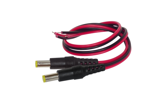 DC-Hohlstecker 5,5x2,1 mm, mit 30cm Kabel, 2er-Set 