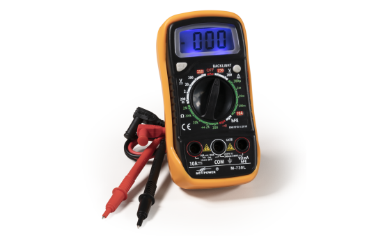 Digitalmultimeter McPower "M-730L", DataHold-Funktion, Beleuchtung 