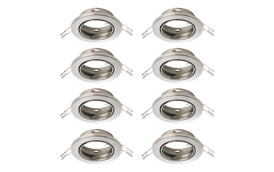 Einbauleuchte EGLO "Agulo", GU10, 10x35W, Stahl, nickel-matt, Ø8,6cm, 10er-Set 