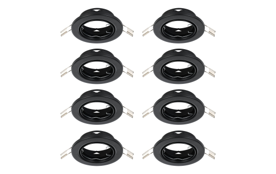 Einbauleuchte EGLO "Agulo", GU10, 10x35W, Stahl, schwarz, Ø8,6cm, 10er-Set 
