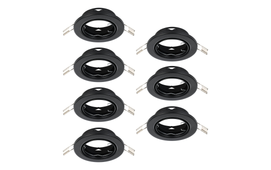 Einbauleuchte EGLO "Agulo", GU10, 7x35W, Stahl, schwarz, Ø8,6cm, 7er-Set 