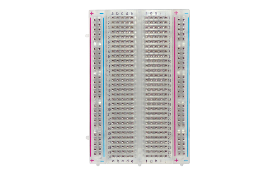 Experimentier-Board, 100/300 Kontakte, erweiterbar, 82x54x9mm, weiß 