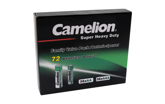 Familien Pack Super Heavy Duty 72Set, 36x AAA LR03 + 36xAA LR06 