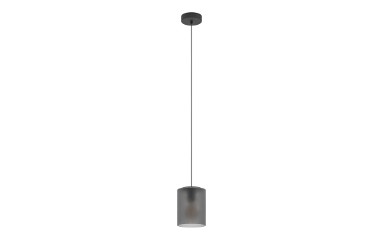 Hängeleuchte EGLO "Colomera", E27, 1-flammig, Stahl/Glas, grau matt 