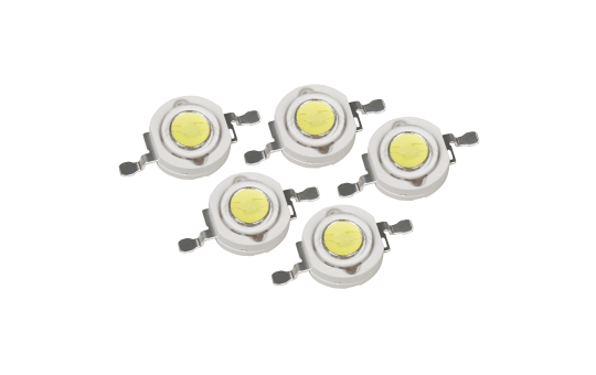 High Power LED Bauteil, 5er Set, 1W, tageslichtweiß 