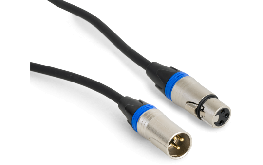 Hochwertiges Audiokabel BST "SOUND-XLRM-XLRF-0.6" 0,6m, XLR Stecker u. Buchse 