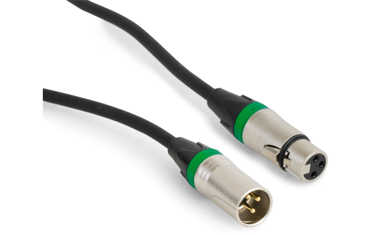 Hochwertiges Audiokabel BST "SOUND-XLRM-XLRF-1" 1m, XLR Stecker u. Buchse 