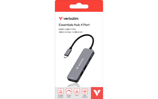 Hub Verbatim, USB-C Essentials, 4 Port  