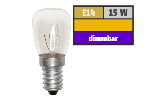 Kühlschrank-Leuchtmittel McShine, E14, 230V, 15W, klar, 110lm 