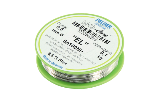 Lötzinn auf Rolle FELDER ISO-Core "EL", 0,5mm, 100g, bleifrei (Sn100%Ni+) 