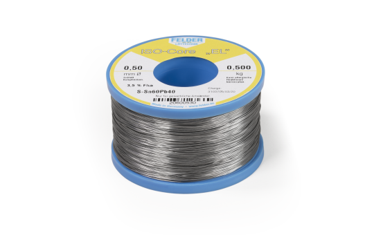 Lötzinn auf Rolle FELDER ISO-Core "EL", 0,5mm, 500g, bleihaltig (60%Sn 40%Pb) 