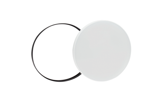 LED-Deckenleuchte "Nymphea", 18W, 230V, 2350lm, CCT, IP54, schwarzer Ring, weiß 