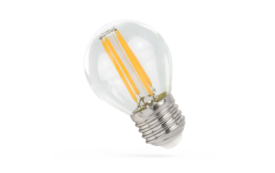 LED Filament Tropfenlampe, E27, 230V, 6W, 1800K - ultra warmweiß, klar 