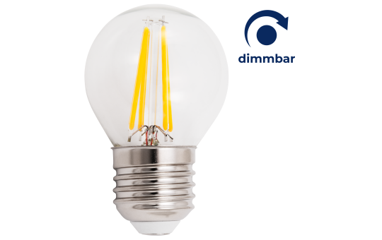 LED Filament Tropfenlampe McShine "Filed" E27, 6W, 600lm, warmweiß, dimmbar 