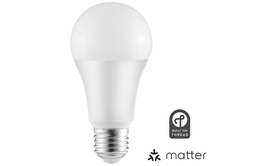 LED-Glühbirne ITIUS, E27, 10W, 900lm, RGB + CCT, matter über Thread 