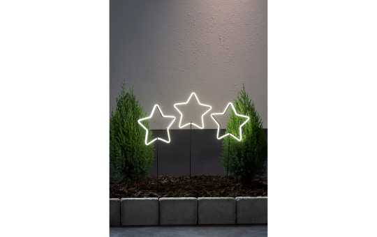 LED-Lichtstern "Neonstar", 3 Stück, 0.06W, 12V, 216 LED's, 220x60cm, schwarz 