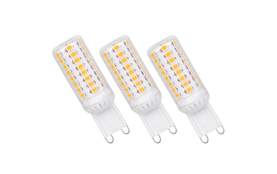 LED-Stiftsockellampe, G9, 4,9W, 540lm, 4000K, 230V, dimmbar, 3er-Pack 