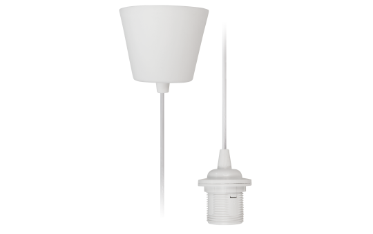 Lampenaufhängung McShine, E27 Fassung, weiß, 230V, 1,2m Kabel 