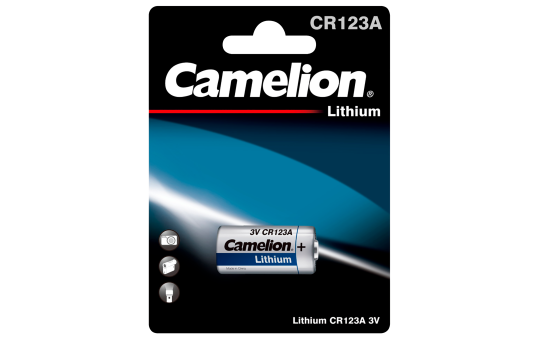 Lithium-Photobatterie CAMELION, CR123A, 3V, 1er-Blister 