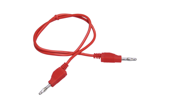 Messleitung McPower, 100cm, rot, 1mm², PVC, 2x 4mm Bananenstecker 