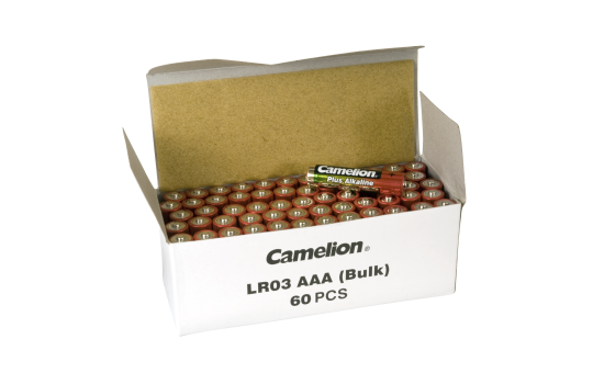 Micro-Batterie CAMELION Alkaline 1,5 V, Typ AAA, 60er-Pack 