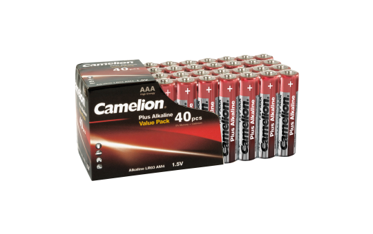 Micro-Batterie CAMELION Plus Alkaline 1,5 V, LR03 Typ AAA, 40er-Blister 