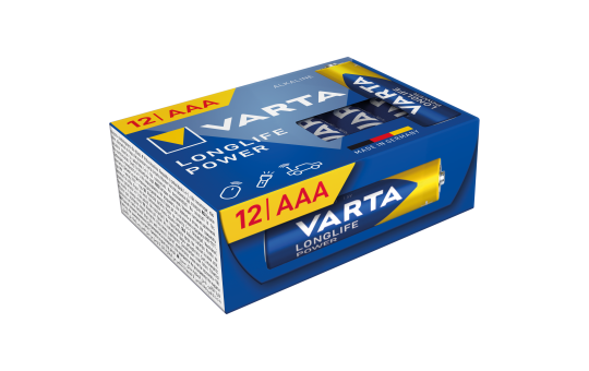 Micro-Batterie VARTA "Longlife Power", 1,5V, Typ AAA/LR03, 12er-Pack 
