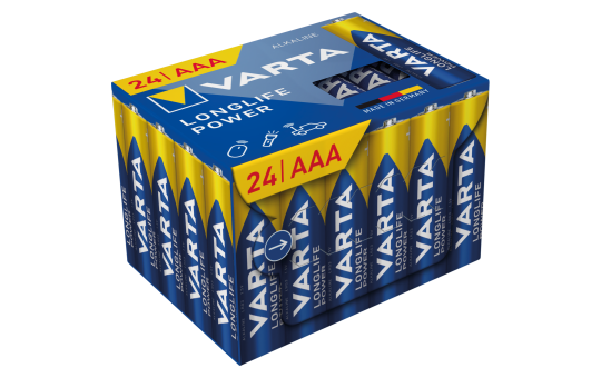 Micro-Batterie VARTA "Longlife Power", Alkaline, Typ AAA/LR03, 1,5V, 24er-Pack 