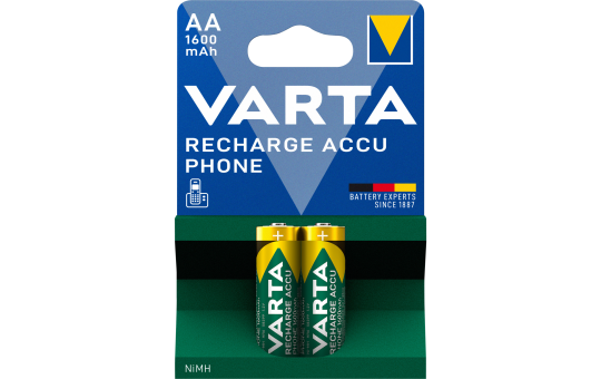 Mignon-Batterie NiMH, VARTA, AA, HR06, 1.2V/1600mAh, 2er-Pack 