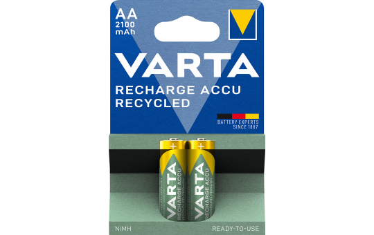 Mignon-Batterie NiMH, VARTA, AA, HR06, 1.2V/2100mAh, 2er-Pack 