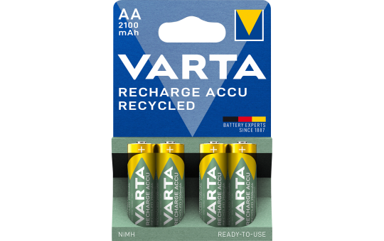 Mignon-Batterie NiMH, VARTA, AA, HR06, 1.2V/2100mAh, 4er-Pack 