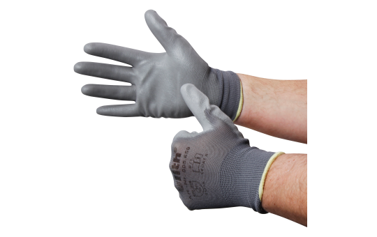 Montage-Feinstrickhandschuhe, Größe 10/XL, grau 