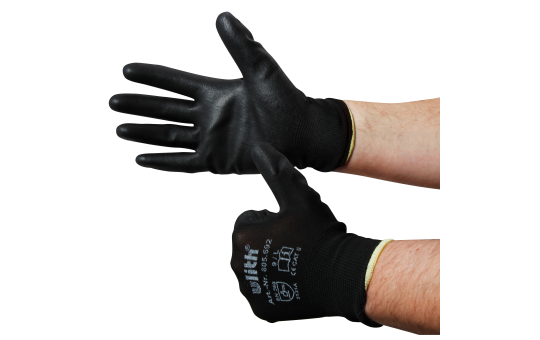Montage-Feinstrickhandschuhe, Größe 9/L, schwarz 
