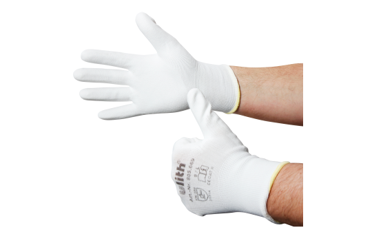 Montage-Feinstrickhandschuhe, Größe 9/L, weiß 