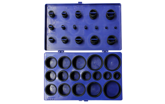 O-Ring Sortiment, Ø 3 - 50 mm, Säure-, Benzin- und Ölbeständig 