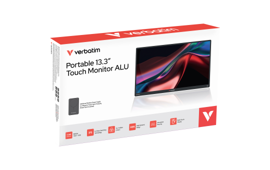 Portable Monitor + Powerbank Verbatim, 13,3'', LCD, WUXGA 