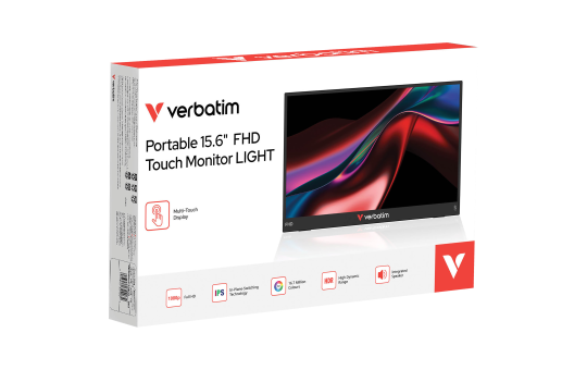Portable Monitor Verbatim LIGHT, 15.6'' (39.62cm), LCD, Full HD 