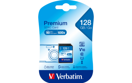 SDXC-Card Verbatim,128GB, Premium, Class 10, U1, UHS-I 
