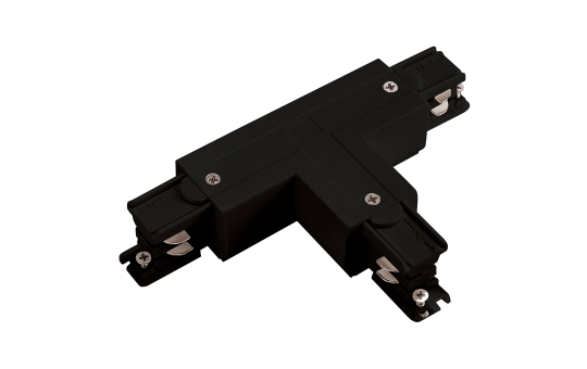 Einspeiser-Steckverbinder "SPS2" für 3-Phasen-Schienensystem, T Links, schwarz 